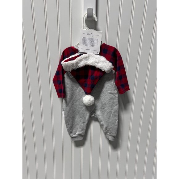 Life is Good Dog Christmas Romper Hat Set Bodysuit Unisex Infant Size 0-3mo - Picture 3 of 6